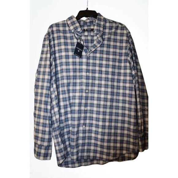 Cremieux Blue Plaid Button Down Shirt - Picture 1 of 8